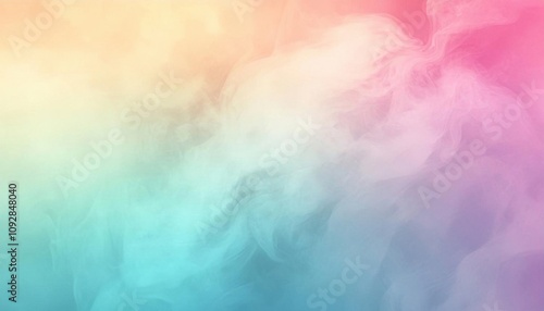 A soft gradient background with pastel colors and wispy smoke effects.