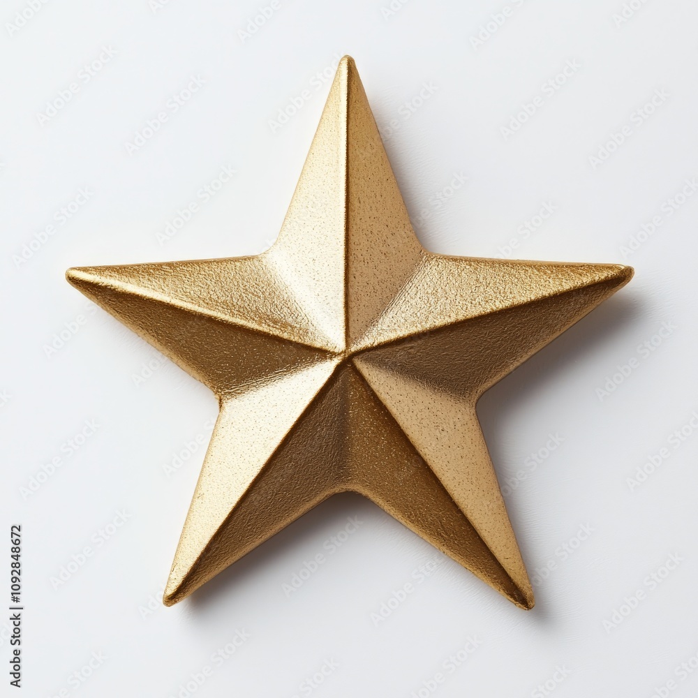 close-up of a gold star with a soft matte finish close-up of a gold star with a soft matte finish