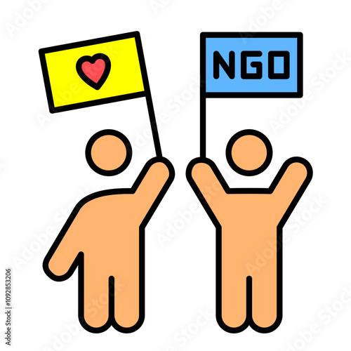 Non Goverment Organization Icon, NGO symbol