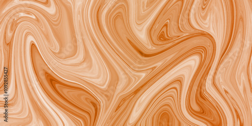 Abstract brown and white background with waves, abstract bright acrylic liquid background. Liquid soft and paint background Modern and stylist abstract background For creative design wallpaper.