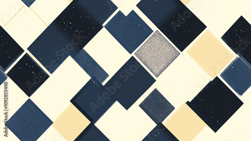Diagonal geometric pattern, navy seamless modern design