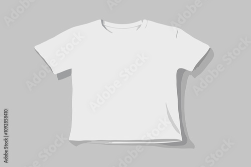 Essential Apparel: A clean, crisp, and customizable plain t-shirt, designed for versatile everyday wear, presents an empty canvas for endless design possibilities.