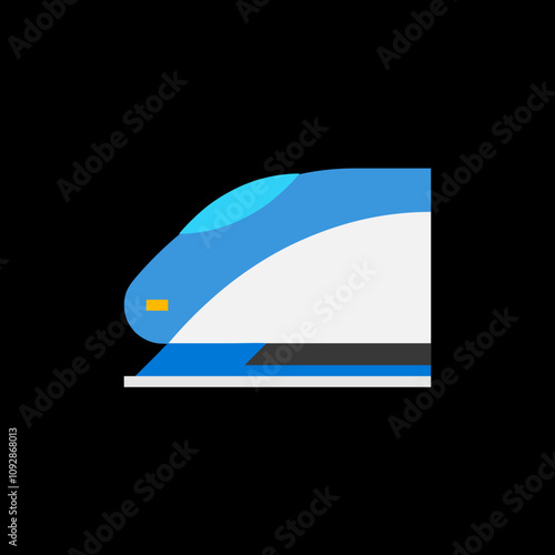 High-Speed Train Side View
