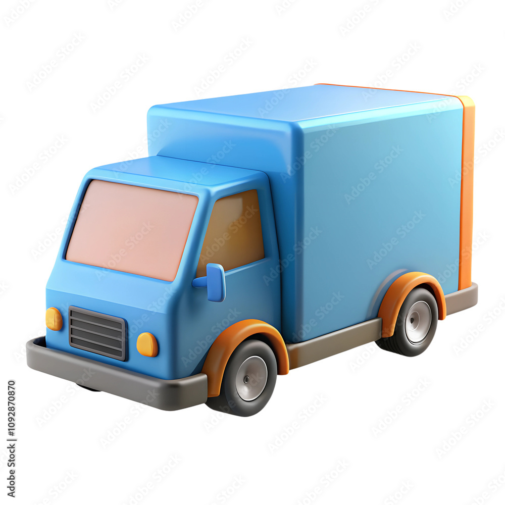 3d render delivery truck isolated on white 3d render delivery truck isolated on white