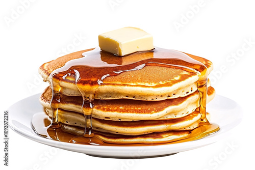 a stack of pancakes with butter on top