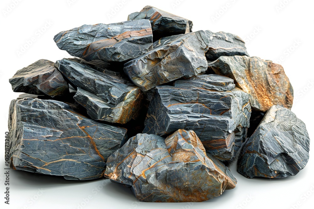 Pile of Rocks on White Background Pile of Rocks on White Background