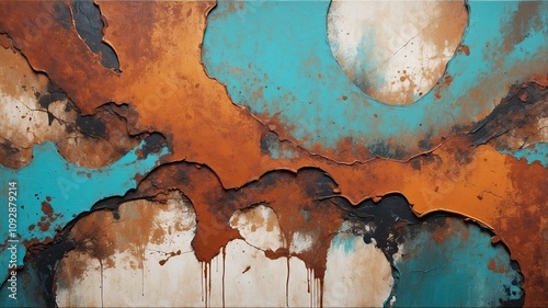 Abstract painting old rusty surface background