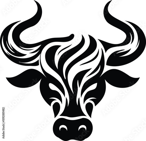 bull silhouette design illustration 