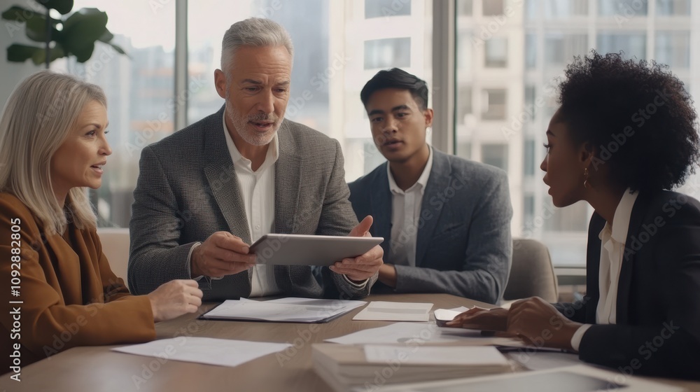 The Business Team in Meeting The Business Team in Meeting