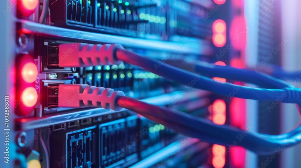 Modern data center with highspeed network for efficient operations and seamless communication Modern data center with highspeed network for efficient operations and seamless communication