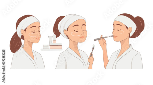 Professional Facial Hair Removal Concept for Women using Epilator
