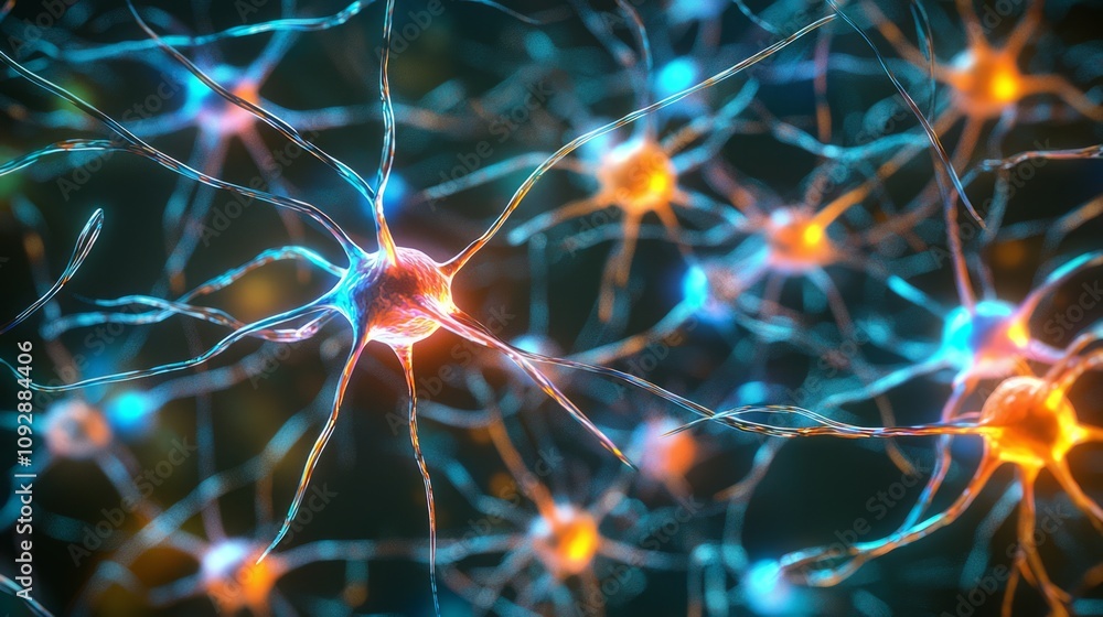 Illuminated Neural Pathways: Abstract 3D Render of Colorful Light Trails Representing Complex Language Models on Dark Background Illuminated Neural Pathways: Abstract 3D Render of Colorful Light Trails Representing Complex Language Models on Dark Background