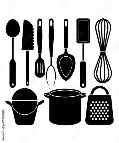 set of Kitchen spatula vector vector illustration