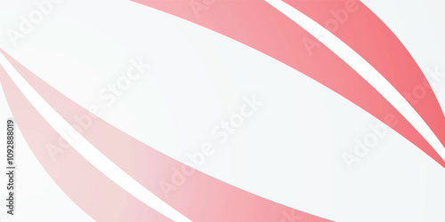 Red curve on a white background vector. Dynamic shapes composition. Creative illustration for poster, web, landing, cover, greeting, EPS 1