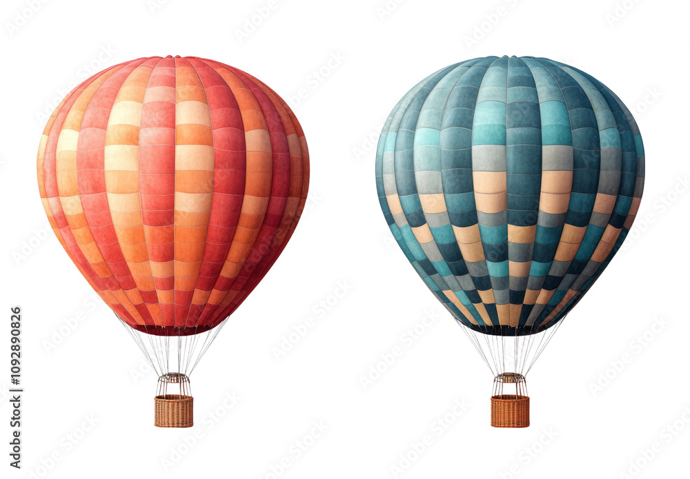 Obraz premium Vibrant Hot Air Balloons