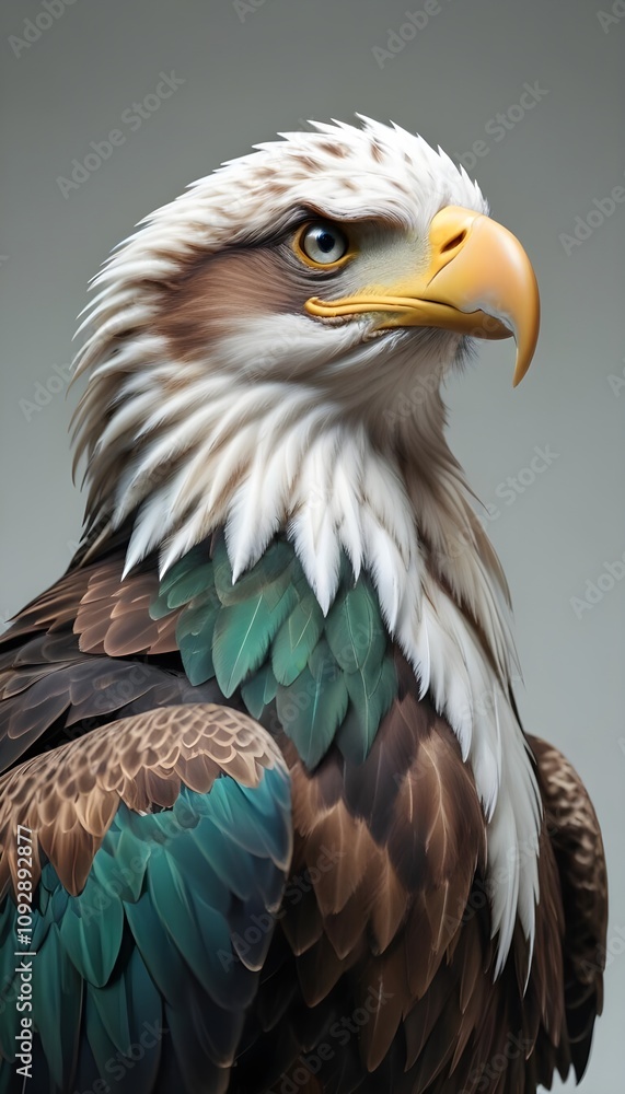 3d eagle rendering with open wings 3d eagle rendering with open wings