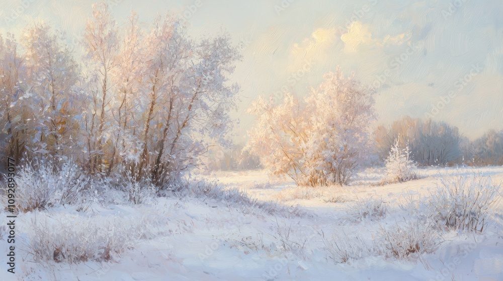 Winter wonderland landscape snowy forest nature photography serene environment daylight view tranquil beauty for relaxation Winter wonderland landscape snowy forest nature photography serene environment daylight view tranquil beauty for relaxation
