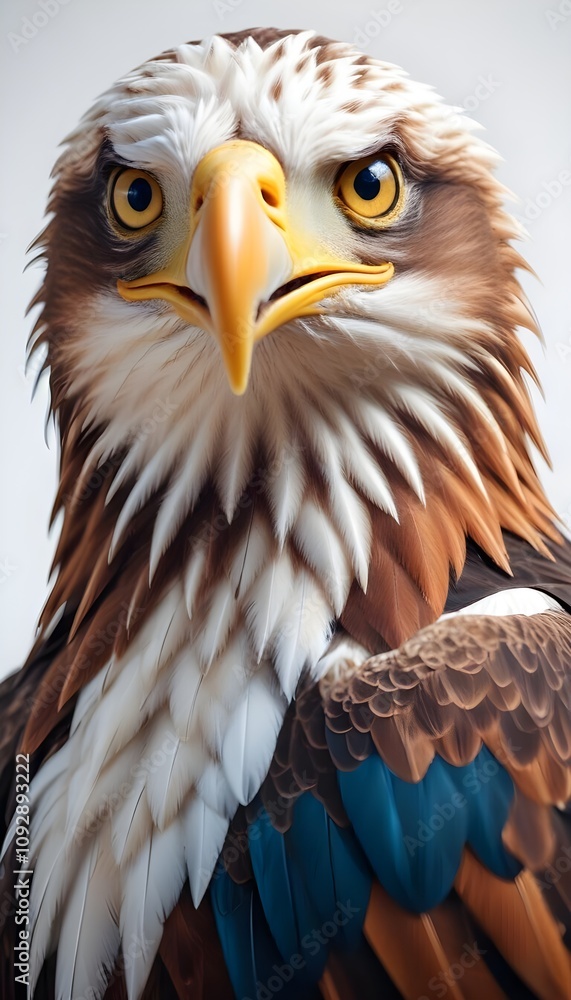 3d eagle rendering with open wings 3d eagle rendering with open wings