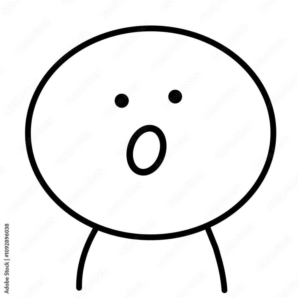 Obraz premium Emoji thin line art icon