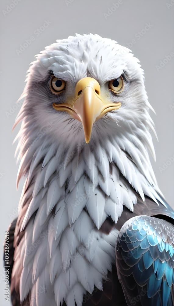 3d eagle rendering with open wings 3d eagle rendering with open wings