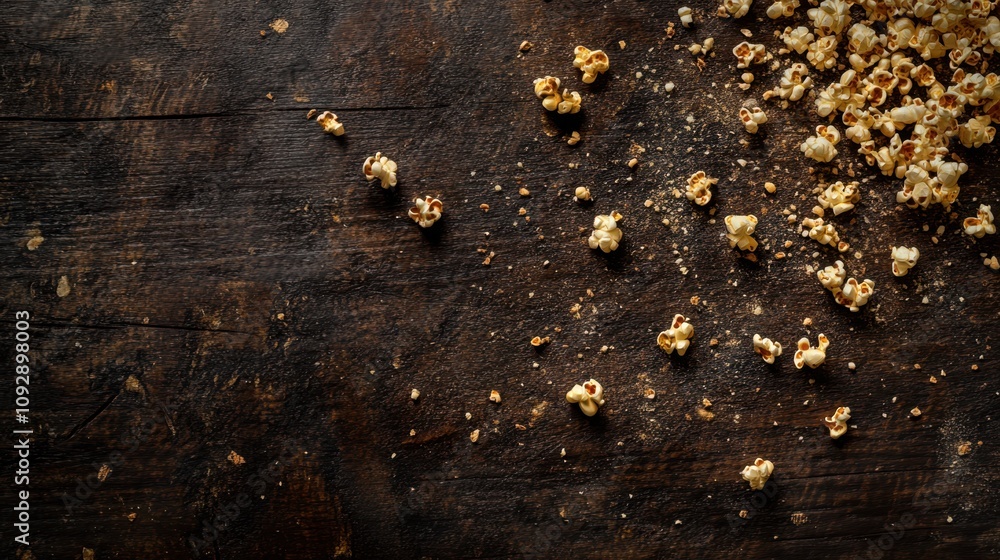 Obraz premium The Popcorn on Wooden Table