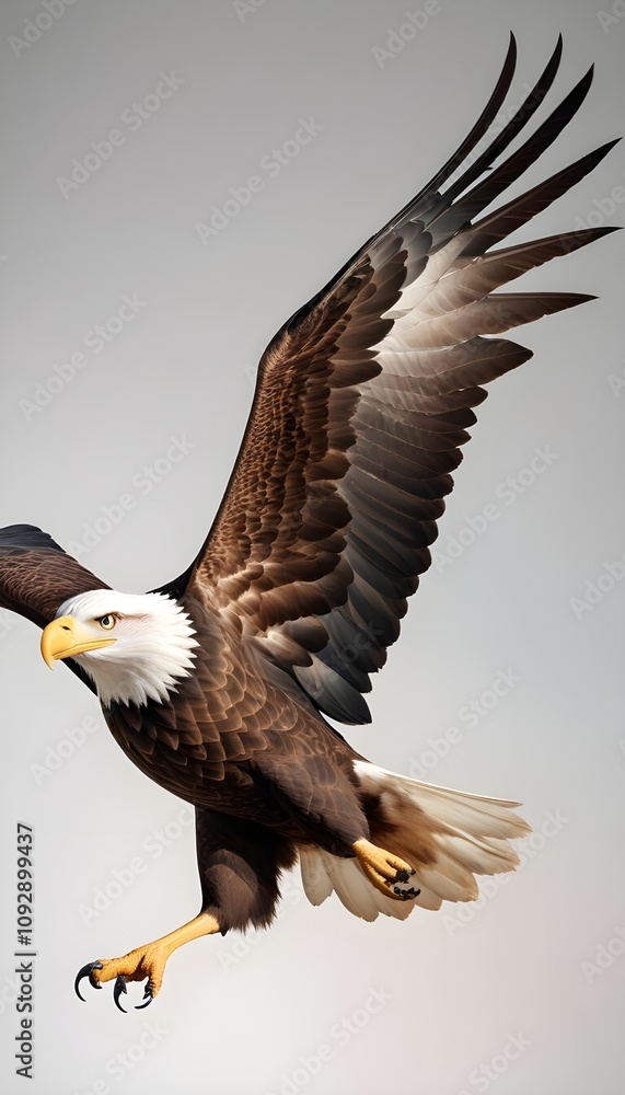 3d eagle rendering with open wings 3d eagle rendering with open wings