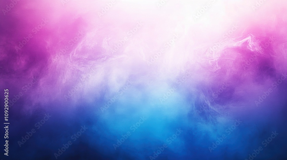 Ethereal blue and purple mist swirling softly in abstract cloudscape with copy space Ethereal blue and purple mist swirling softly in abstract cloudscape with copy space