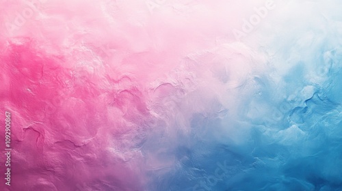 Pastel pink and blue clouds softly blending in peaceful abstract scene with copy space