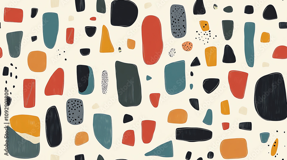 Abstract Stone Seamless Pattern in Multi-Color Abstract Stone Seamless Pattern in Multi-Color