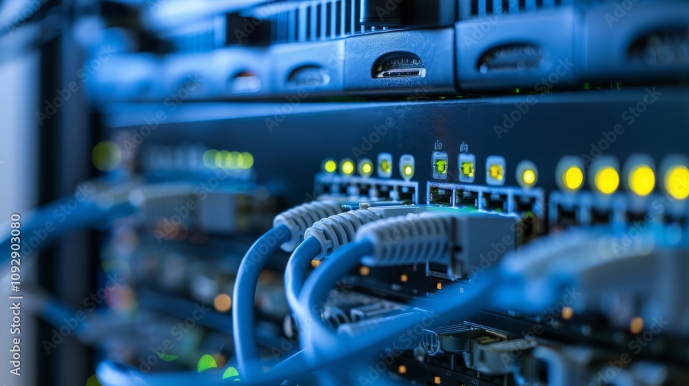 Modern data center with highspeed network for efficient operations and seamless communication Modern data center with highspeed network for efficient operations and seamless communication