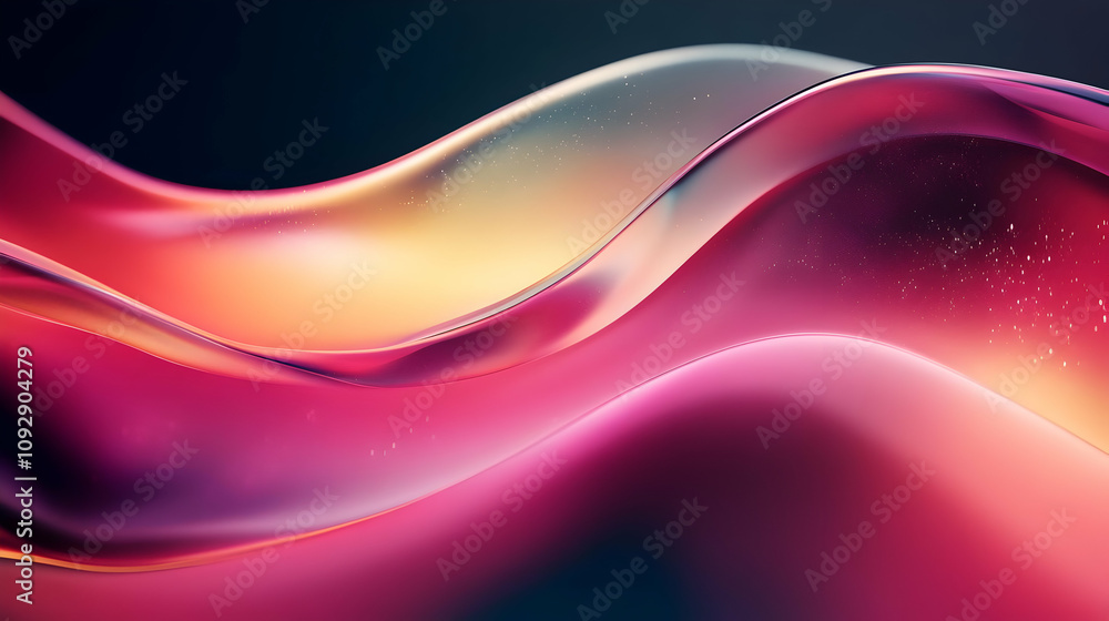 Abstract Liquid Waves Flowing Dynamically, Vivid Colors Shimmer Abstract Liquid Waves Flowing Dynamically, Vivid Colors Shimmer