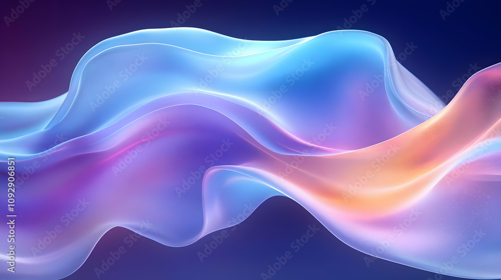 Fototapeta premium Abstract Flowing Colors: Digital Art's Vivid Hues