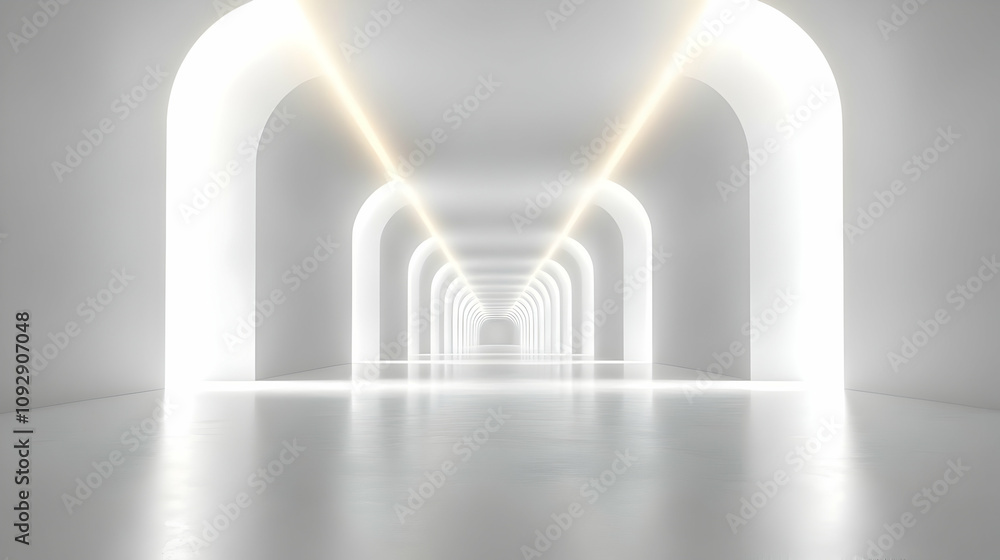 Illuminated Archway Corridor: Modern Architecture's Bright Future Illuminated Archway Corridor: Modern Architecture's Bright Future