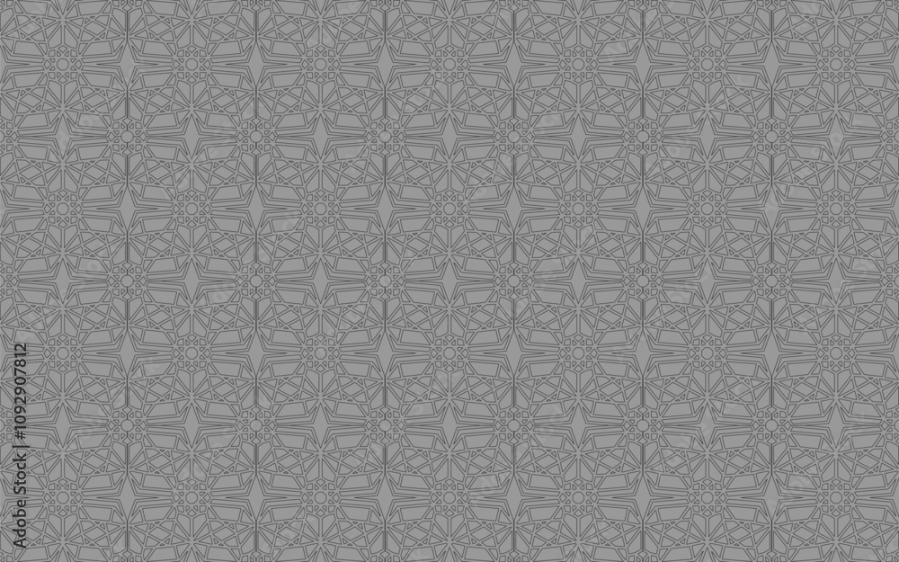 Fototapeta premium Diagonal line pattern background. Islamic style with soft black flat color. Suitable for use in religious holidays and banners