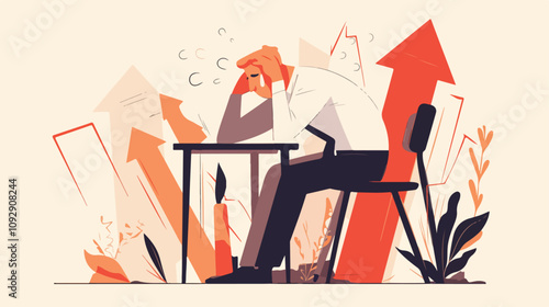 Businessman Portraying Inequality Concept in Corporate Environment