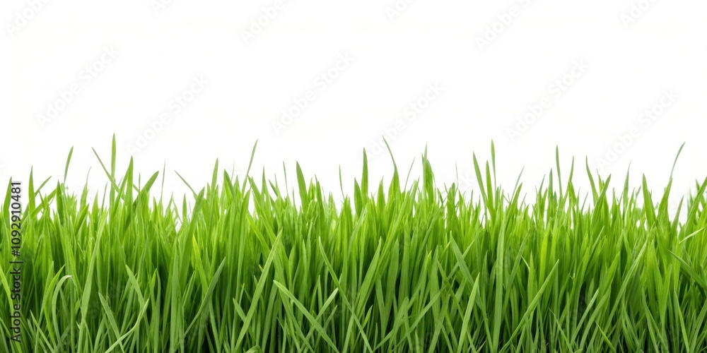 Vibrant Green Grass Blades Isolated on a White Background, Perfect for Design Elements and Nature Themes Vibrant Green Grass Blades Isolated on a White Background, Perfect for Design Elements and Nature Themes