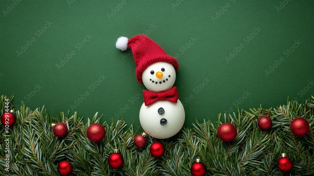 A cheerful snowman dons a festive red hat and scarf, embodying the spirit of Christmas amidst a winter wonderland. A cheerful snowman dons a festive red hat and scarf, embodying the spirit of Christmas amidst a winter wonderland.