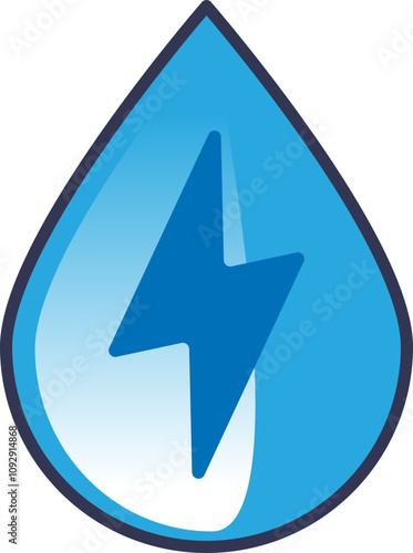 Blue water drop with a lightning bolt symbolizes electrolyte energy.