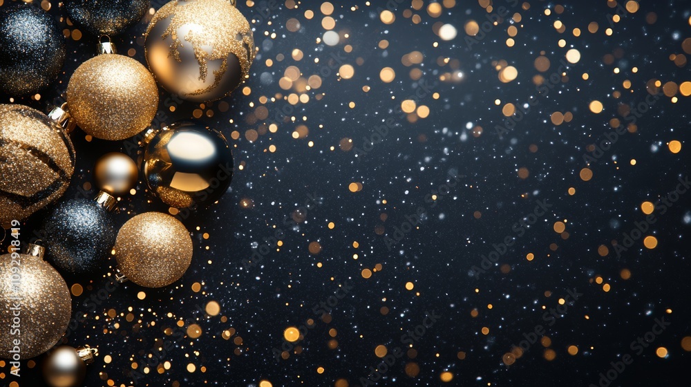 A vibrant collection of colorful Christmas balls and ornaments displayed against a sleek black background, showcasing festive designs and intricate details. A vibrant collection of colorful Christmas balls and ornaments displayed against a sleek black background, showcasing festive designs and intricate details.