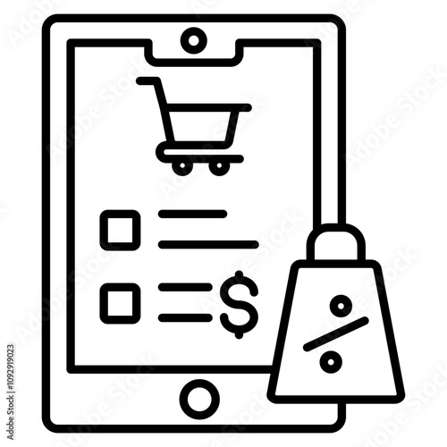 Online Shopping icon element for esign photo