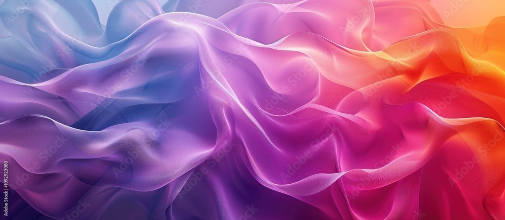 Fototapeta premium Abstract Flowing Fabric in Vibrant Hues