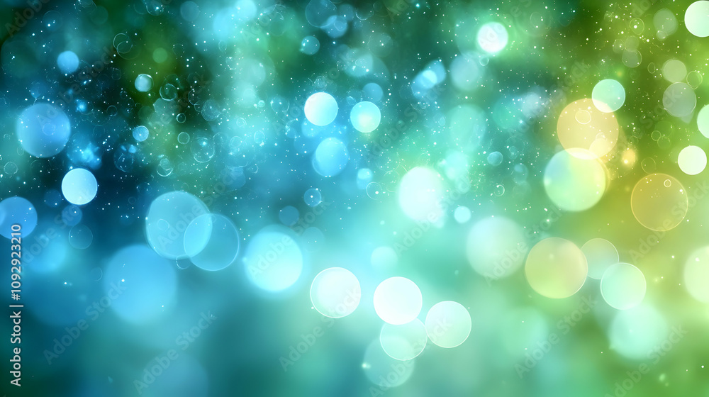 Abstract Teal and Green Bokeh Lights Background Abstract Teal and Green Bokeh Lights Background