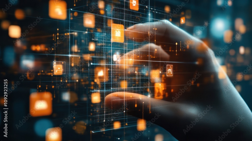 Obraz premium Digital relationship skills for virtual interactions, strengthening online connections