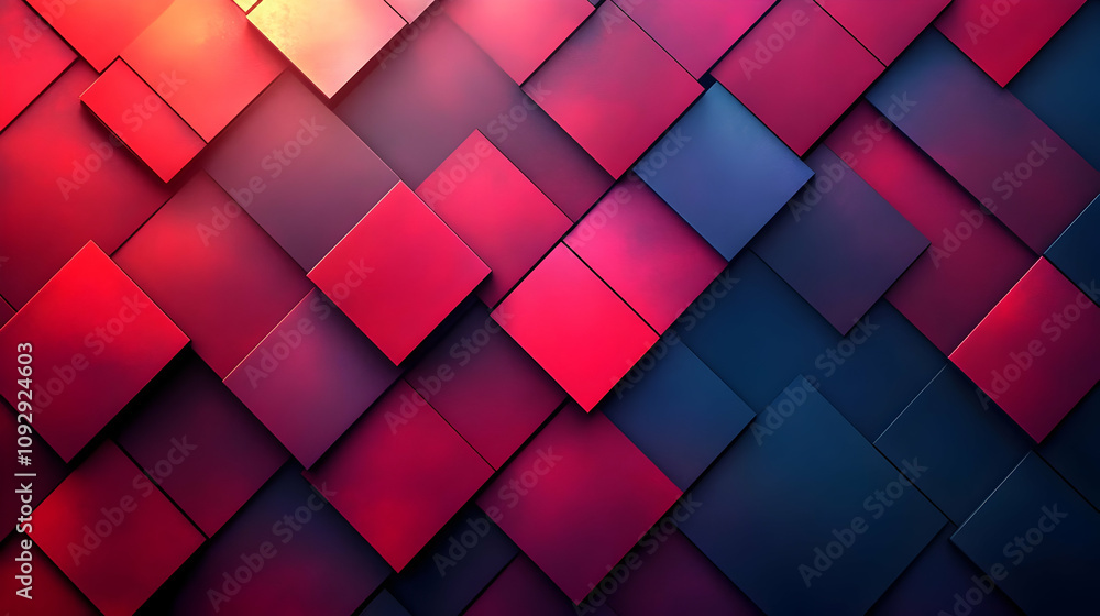 Abstract Red & Blue Square Pattern Design Abstract Red & Blue Square Pattern Design