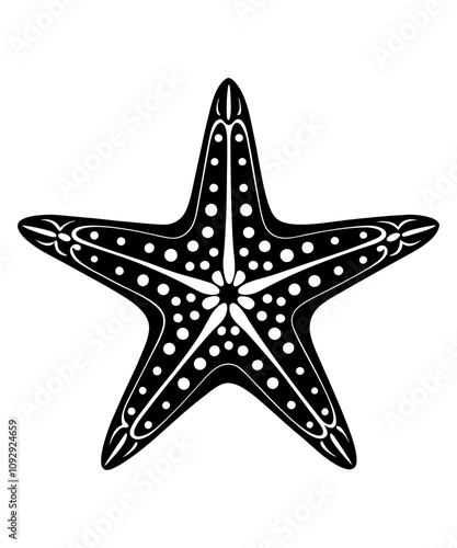 starfish silhouette vector illustration