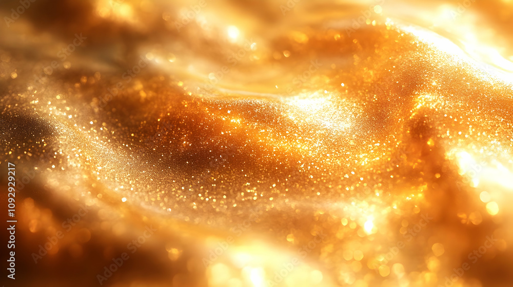 Golden Glitter: Shimmering Waves of Luxury and Opulence Background Golden Glitter: Shimmering Waves of Luxury and Opulence Background