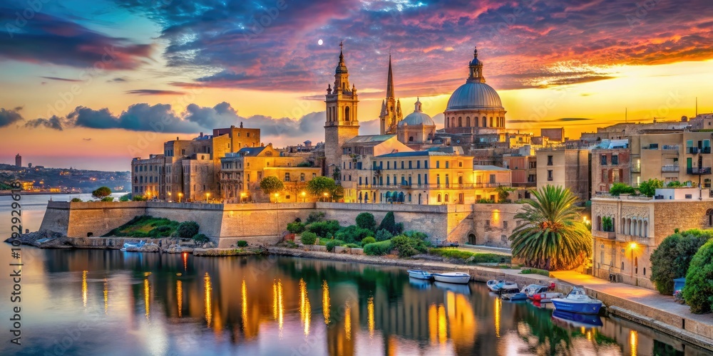 Fototapeta premium Aesthetic photography captures Malta’s beauty center, highlighting serene therapy spaces and wellness treatments designed for a tranquil and relaxing experience for every visitor.