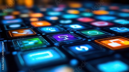 social media and mobile applications for smartphones Future innovation will primarily focus on four areas: network connectivity, human-technology interactions, big data, and business smartphone apps. photo