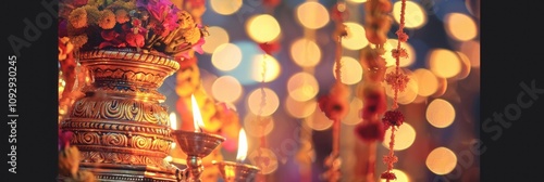 celebration of the festival Navaratri, nine nights, Diwali photo