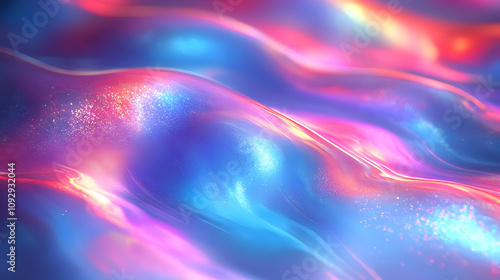 Wallpaper Mural Vibrant Hues: Shimmering Abstract Waves Dance Torontodigital.ca